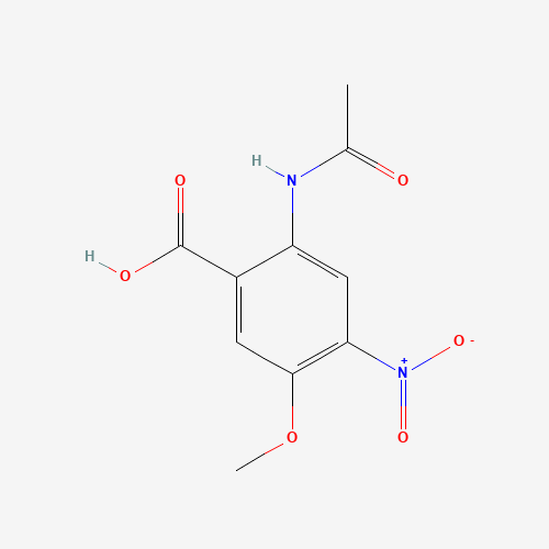 2-acetamido-5-methoxy-4-nitrobenzoic acid (CAS: 196194-98-6) - Chemical Structure and Molecular Formula 