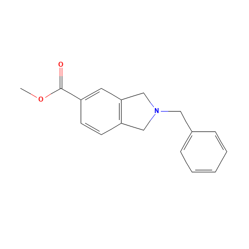 methyl 2-benzyl-1,3-dihydroisoindole-5-carboxylate (CAS: 127168-94-9) - Chemical Structure and Molecular Formula 