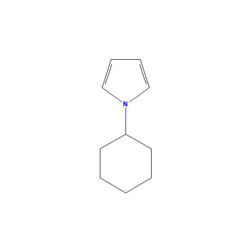 1-cyclohexylpyrrole (CAS: 31708-14-2) - Chemical Structure and Molecular Formula 