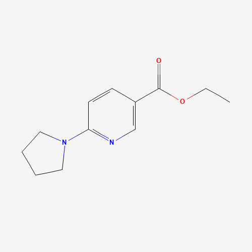 ethyl 6-pyrrolidin-1-ylpyridine-3-carboxylate (CAS: 897399-74-5) - Chemical Structure and Molecular Formula 