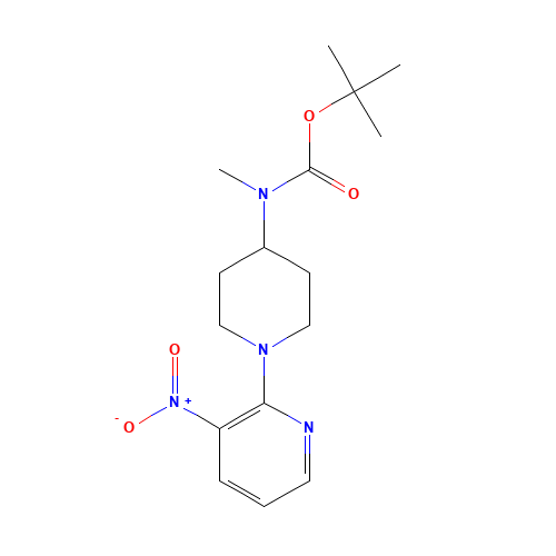 tert-butyl N-methyl-N-[1-(3-nitropyridin-2-yl)piperidin-4-yl]carbamate (CAS: 1416625-12-1) - Related Chemical Product