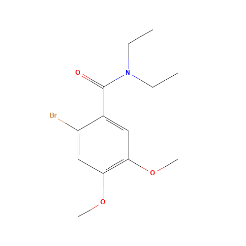 2-bromo-N,N-diethyl-4,5-dimethoxybenzamide (CAS: 105875-33-0) - Chemical Structure and Molecular Formula 
