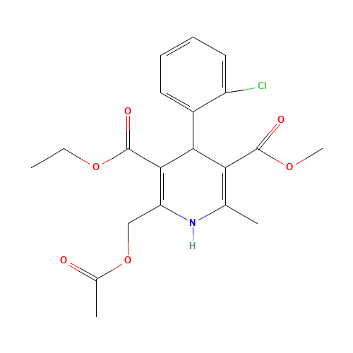 3-O-ethyl 5-O-methyl 2-(acetyloxymethyl)-4-(2-chlorophenyl)-6-methyl-1,4-dihydropyridine-3,5-dicarboxylate (CAS: 144686-65-7) - Related Chemical Product