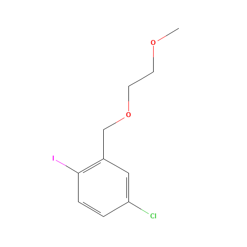 4-chloro-1-iodo-2-(2-methoxyethoxymethyl)benzene (CAS: 1441736-64-6) - Chemical Structure and Molecular Formula 
