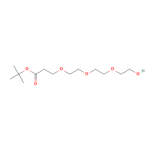tert-butyl 3-[2-[2-(2-hydroxyethoxy)ethoxy]ethoxy]propanoate (CAS: 186020-66-6) - Chemical Structure and Molecular Formula 
