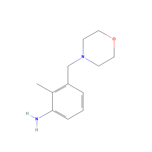 2-methyl-3-(morpholin-4-ylmethyl)aniline (CAS: 1018276-58-8) - Chemical Structure and Molecular Formula 