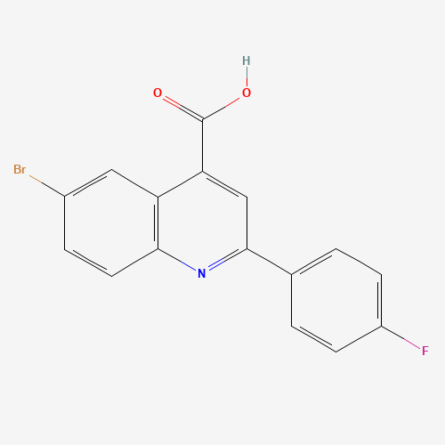 6-bromo-2-(4-fluorophenyl)quinoline-4-carboxylic acid (CAS: 391-23-1) - Chemical Structure and Molecular Formula 