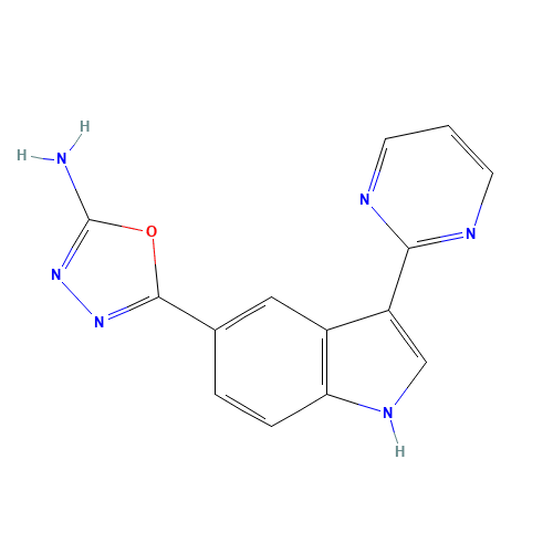 5-(3-pyrimidin-2-yl-1H-indol-5-yl)-1,3,4-oxadiazol-2-amine (CAS: 1401346-20-0) - Related Chemical Product