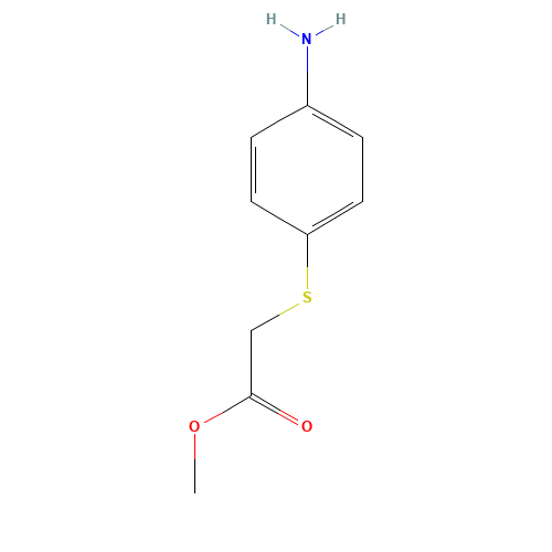 methyl 2-(4-aminophenyl)sulfanylacetate (CAS: 24477-56-3) - Chemical Structure and Molecular Formula 