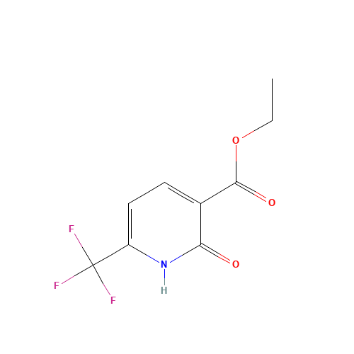 ethyl 2-oxo-6-(trifluoromethyl)-1H-pyridine-3-carboxylate (CAS: 116548-02-8) - Chemical Structure and Molecular Formula 