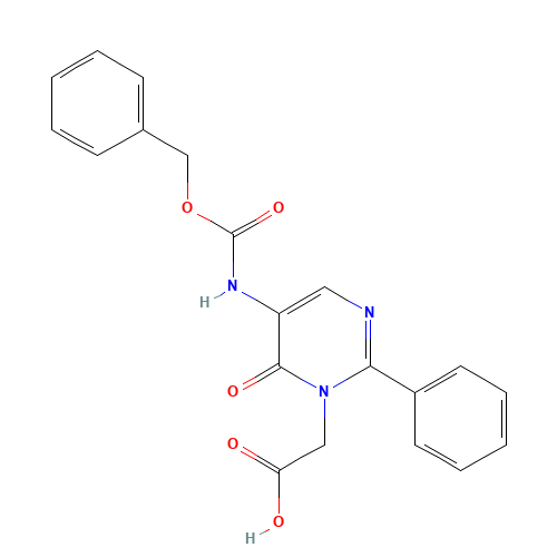 2-[6-oxo-2-phenyl-5-(phenylmethoxycarbonylamino)pyrimidin-1-yl]acetic acid (CAS: 148747-59-5) - Related Chemical Product