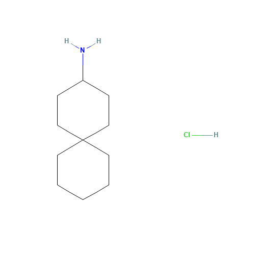 spiro[5.5]undecan-3-amine;hydrochloride (CAS: 2126-94-5) - Chemical Structure and Molecular Formula 