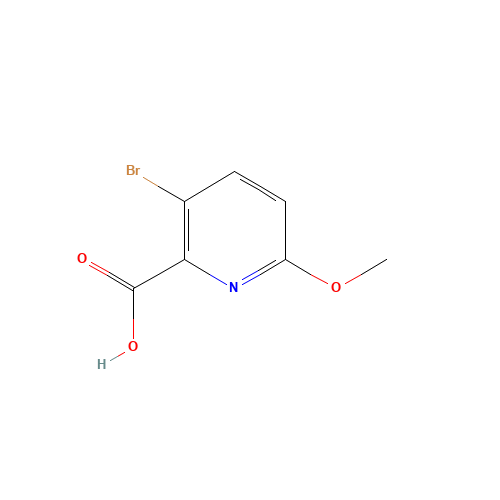 3-bromo-6-methoxypyridine-2-carboxylic acid (CAS: 1196147-56-4) - Chemical Structure and Molecular Formula 
