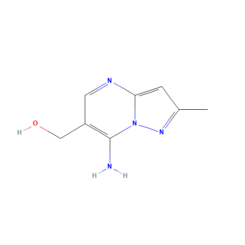 (7-amino-2-methylpyrazolo[1,5-a]pyrimidin-6-yl)methanol (CAS: 1245768-35-7) - Chemical Structure and Molecular Formula 