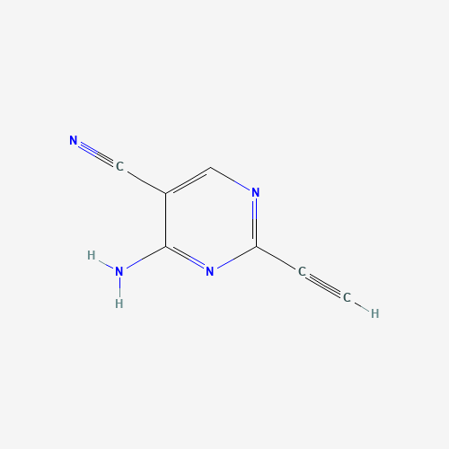 4-amino-2-ethynylpyrimidine-5-carbonitrile (CAS: 845658-80-2) - Chemical Structure and Molecular Formula 