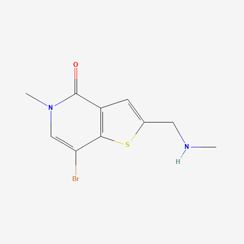 7-bromo-5-methyl-2-(methylaminomethyl)thieno[3,2-c]pyridin-4-one (CAS: 1610520-53-0) - Chemical Structure and Molecular Formula 