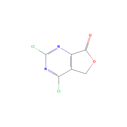 2,4-dichloro-5H-furo[3,4-d]pyrimidin-7-one (CAS: 15783-48-9) - Chemical Structure and Molecular Formula 