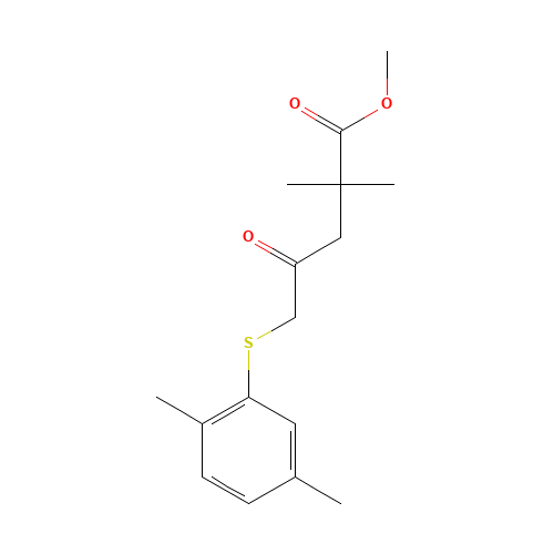 methyl 5-(2,5-dimethylphenyl)sulfanyl-2,2-dimethyl-4-oxopentanoate (CAS: 854279-84-8) - Related Chemical Product