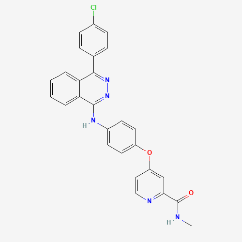 4-[4-[[4-(4-chlorophenyl)phthalazin-1-yl]amino]phenoxy]-N-methylpyridine-2-carboxamide (CAS: 1071534-80-9) - Chemical Structure and Molecular Formula 