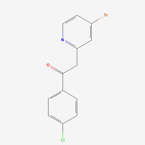 2-(4-bromopyridin-2-yl)-1-(4-chlorophenyl)ethanone (CAS: 1278250-09-1) - Chemical Structure and Molecular Formula 