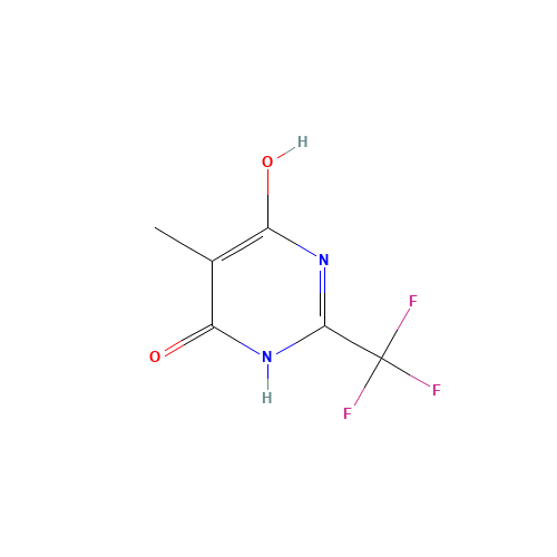 4-hydroxy-5-methyl-2-(trifluoromethyl)-1H-pyrimidin-6-one (CAS: 852062-34-1) - Chemical Structure and Molecular Formula 