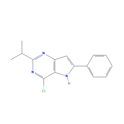 4-chloro-6-phenyl-2-propan-2-yl-5H-pyrrolo[3,2-d]pyrimidine (CAS: 237435-15-3) - Related Chemical Product