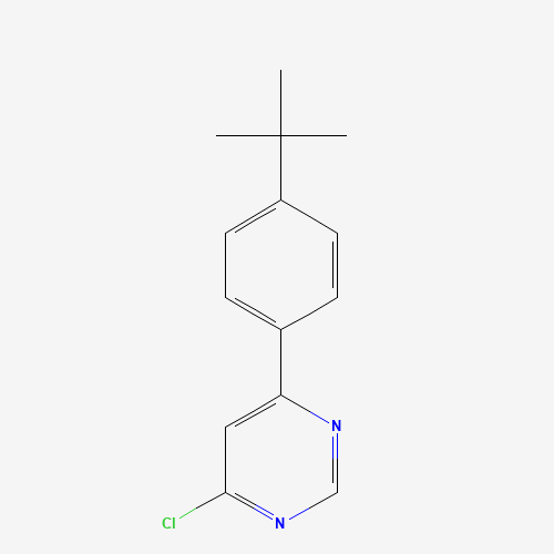4-(4-tert-butylphenyl)-6-chloropyrimidine (CAS: 659729-07-4) - Chemical Structure and Molecular Formula 