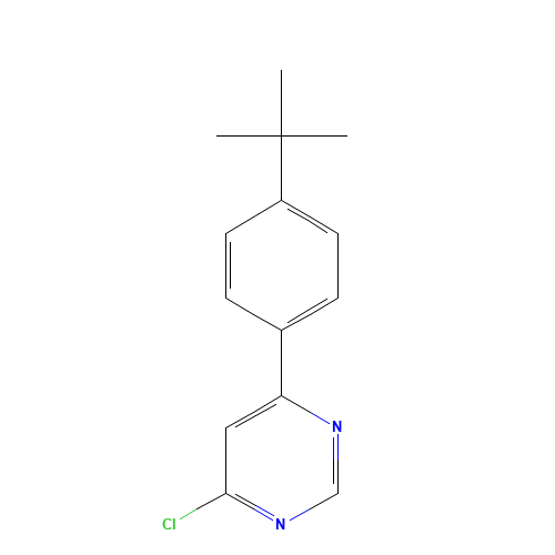 4-(4-tert-butylphenyl)-6-chloropyrimidine (CAS: 659729-07-4) - Chemical Structure and Molecular Formula 