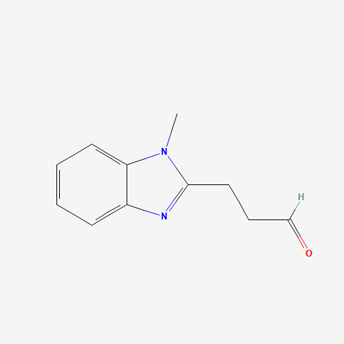 3-(1-methylbenzimidazol-2-yl)propanal (CAS: 916143-44-7) - Chemical Structure and Molecular Formula 