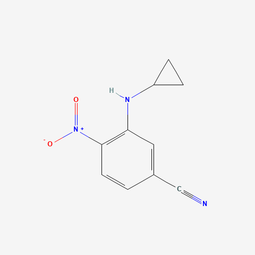 3-(cyclopropylamino)-4-nitrobenzonitrile (CAS: 1356483-72-1) - Chemical Structure and Molecular Formula 