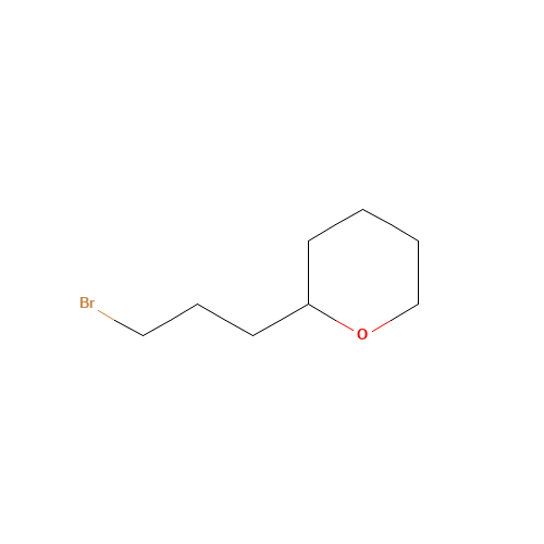 2-(3-bromopropyl)oxane (CAS: 68655-87-8) - Chemical Structure and Molecular Formula 