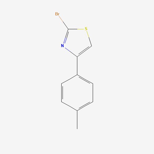 2-bromo-4-(4-methylphenyl)-1,3-thiazole (CAS: 101862-33-3) - Chemical Structure and Molecular Formula 