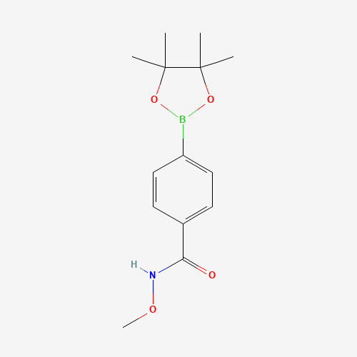 N-methoxy-4-(4,4,5,5-tetramethyl-1,3,2-dioxaborolan-2-yl)benzamide (CAS: 1204742-78-8) - Chemical Structure and Molecular Formula 