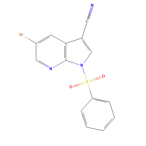 1-(benzenesulfonyl)-5-bromopyrrolo[2,3-b]pyridine-3-carbonitrile (CAS: 757978-34-0) - Related Chemical Product