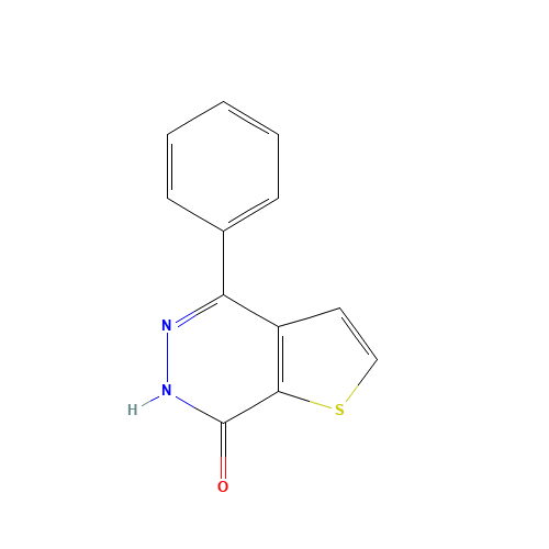 4-phenyl-6H-thieno[2,3-d]pyridazin-7-one (CAS: 80727-97-5) - Chemical Structure and Molecular Formula 