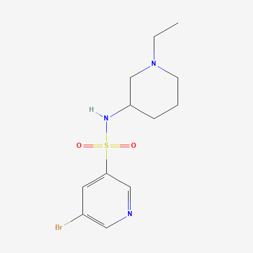 5-bromo-N-(1-ethylpiperidin-3-yl)pyridine-3-sulfonamide (CAS: 1244060-04-5) - Chemical Structure and Molecular Formula 