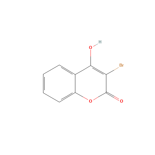 3-bromo-4-hydroxychromen-2-one (CAS: 2650-14-8) - Chemical Structure and Molecular Formula 