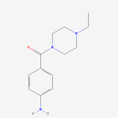 (4-aminophenyl)-(4-ethylpiperazin-1-yl)methanone (CAS: 21312-41-4) - Chemical Structure and Molecular Formula 