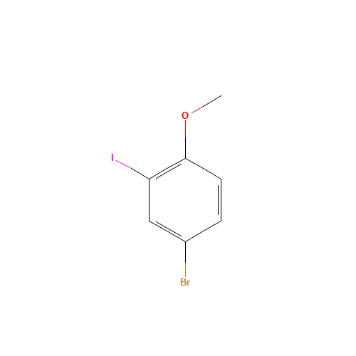 4-bromo-2-iodo-1-methoxybenzene (CAS: 98273-59-7) - Chemical Structure and Molecular Formula 
