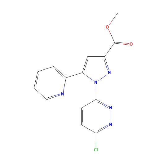 methyl 1-(6-chloropyridazin-3-yl)-5-pyridin-2-ylpyrazole-3-carboxylate (CAS: 741287-93-4) - Related Chemical Product