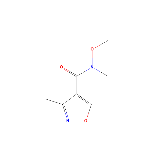 N-methoxy-N,3-dimethyl-1,2-oxazole-4-carboxamide (CAS: 496870-91-8) - Chemical Structure and Molecular Formula 