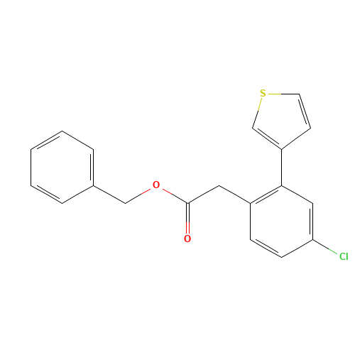 benzyl 2-(4-chloro-2-thiophen-3-ylphenyl)acetate (CAS: 958219-48-2) - Related Chemical Product