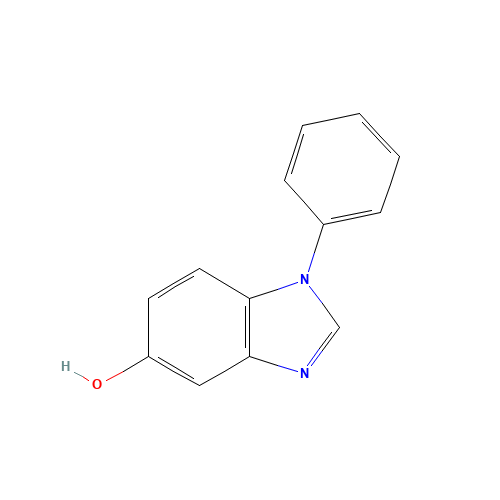 1-phenylbenzimidazol-5-ol (CAS: 69445-45-0) - Chemical Structure and Molecular Formula 