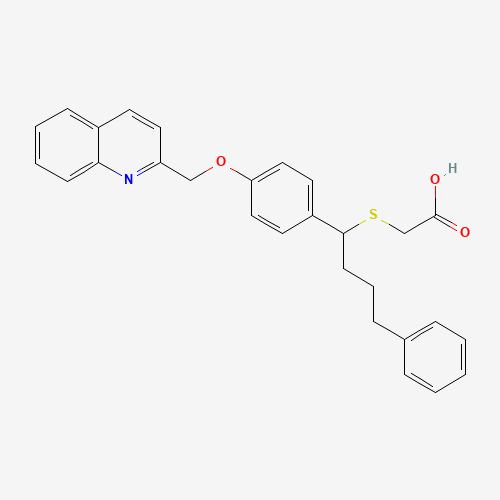 2-[4-phenyl-1-[4-(quinolin-2-ylmethoxy)phenyl]butyl]sulfanylacetic acid (CAS: 127481-29-2) - Related Chemical Product