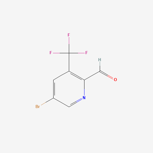 5-bromo-3-(trifluoromethyl)pyridine-2-carbaldehyde (CAS: 1227489-83-9) - Chemical Structure and Molecular Formula 