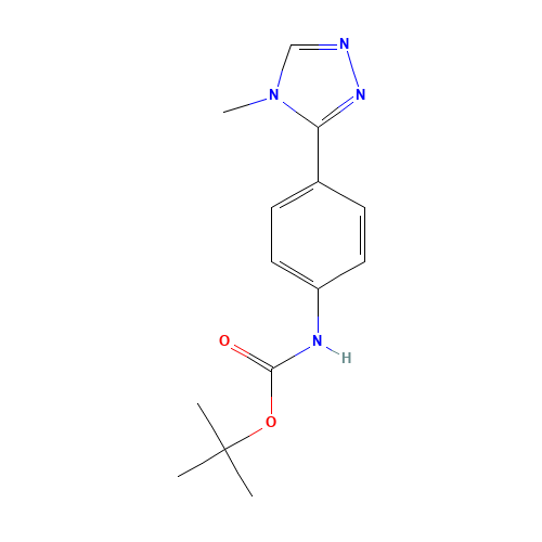 tert-butyl N-[4-(4-methyl-1,2,4-triazol-3-yl)phenyl]carbamate (CAS: 1266335-77-6) - Related Chemical Product