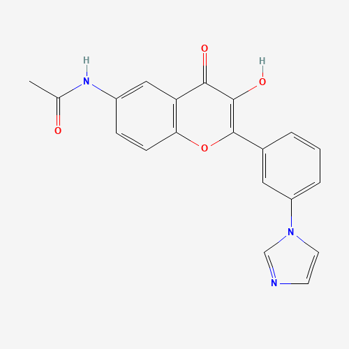 N-[3-hydroxy-2-(3-imidazol-1-ylphenyl)-4-oxochromen-6-yl]acetamide (CAS: 1187016-42-7) - Related Chemical Product
