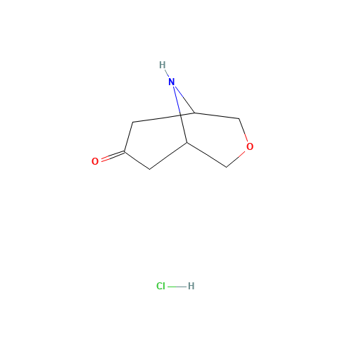 3-oxa-9-azabicyclo[3.3.1]nonan-7-one;hydrochloride (CAS: 1126795-00-3) - Chemical Structure and Molecular Formula 