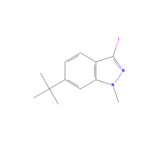6-tert-butyl-3-iodo-1-methylindazole (CAS: 1426422-07-2) - Chemical Structure and Molecular Formula 