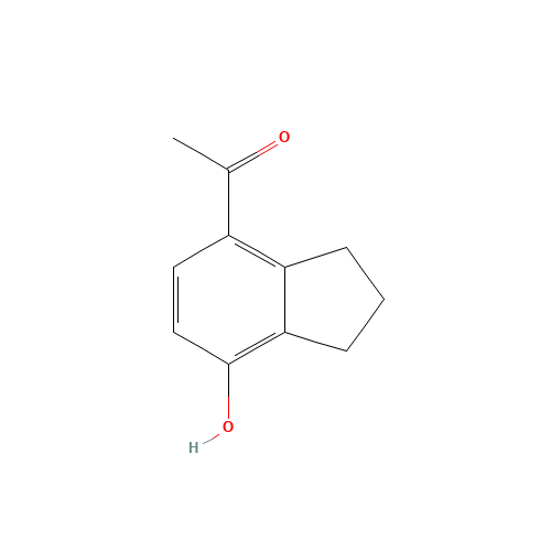 1-(7-hydroxy-2,3-dihydro-1H-inden-4-yl)ethanone (CAS: 28179-01-3) - Chemical Structure and Molecular Formula 
